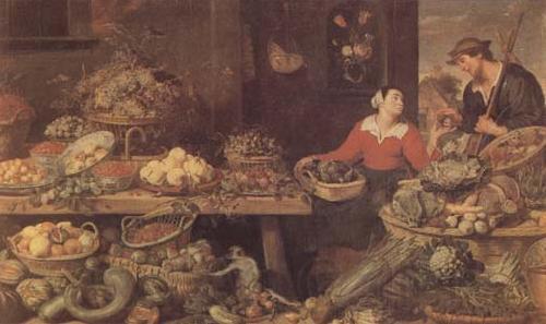 Frans Snyders Fruit and Vegetable Stall (mk14) Norge oil painting art